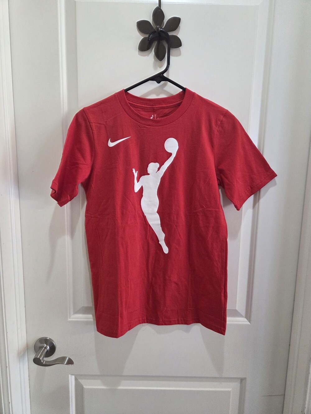 Nike Red Short Sleeve Tee with White WNBA Silhouette